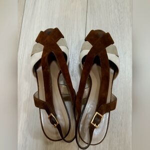 Bruno Magli brown suede dress sandals size 8